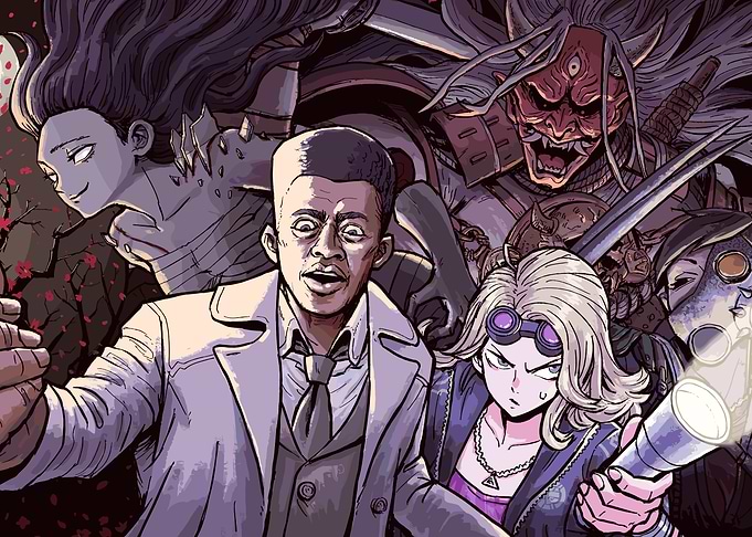 Game Style Horror Characters Illustration