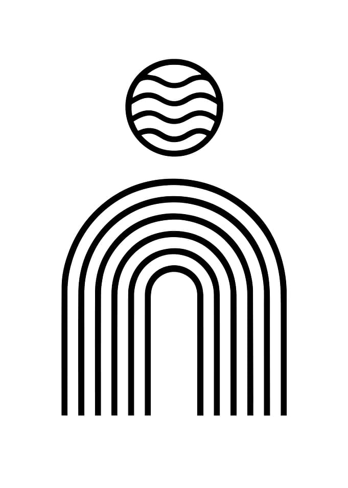Minimalist Black and White Geometric Art