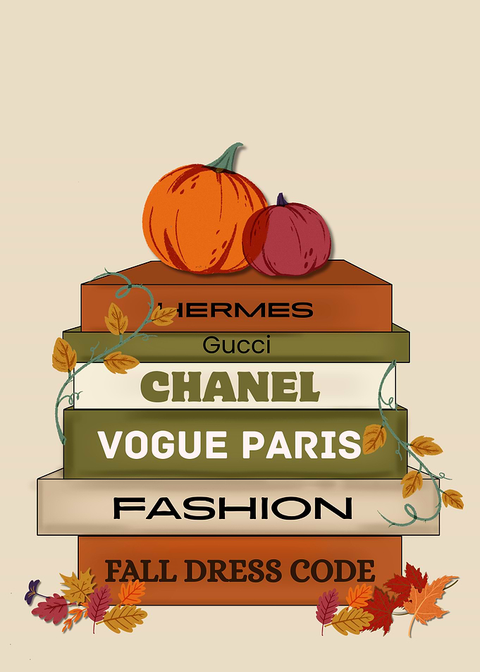 Fall Fashion Books with Pumpkins