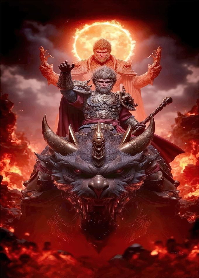 Monkey King on Mythical Beast