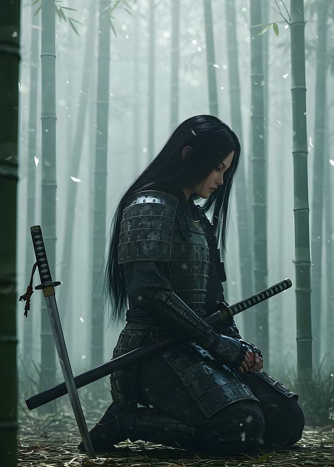 Samurai in Bamboo Forest