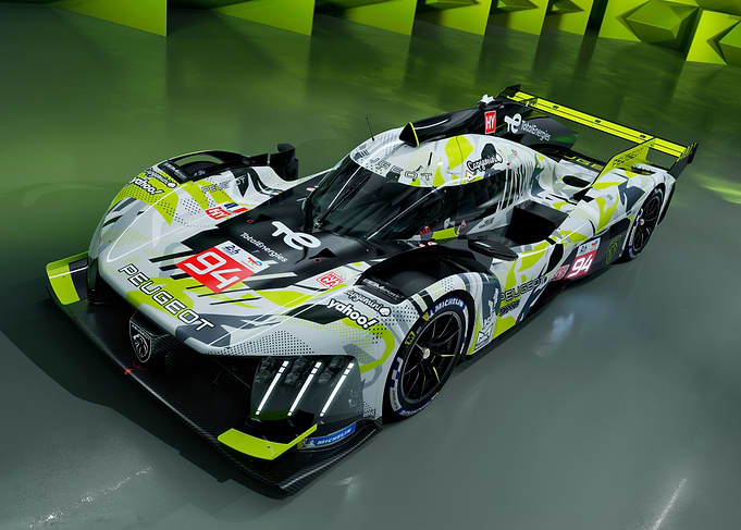 Peugeot 9X8 Hypercar Race Car