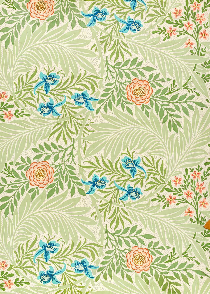 Floral Pattern with Leaves and Flowers,William Morris