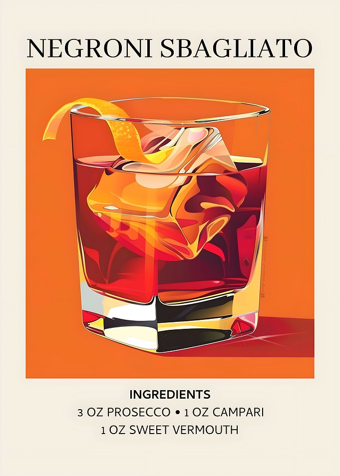 Negroni Sbagliato Cocktail Recipe Art