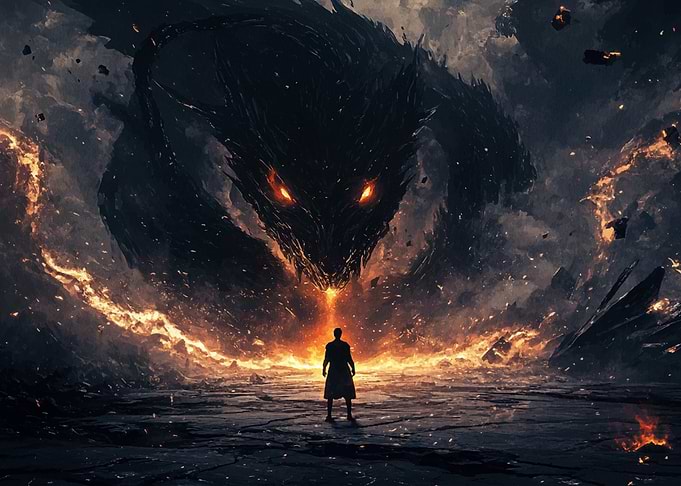 Dragon Confrontation: Man vs. Beast