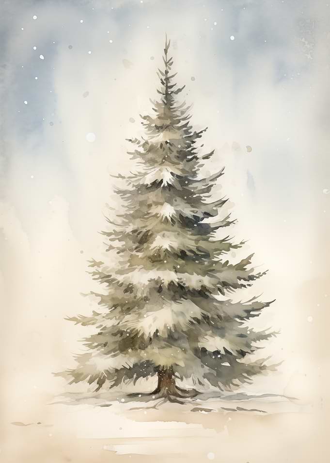 Christmas Tree in Winter