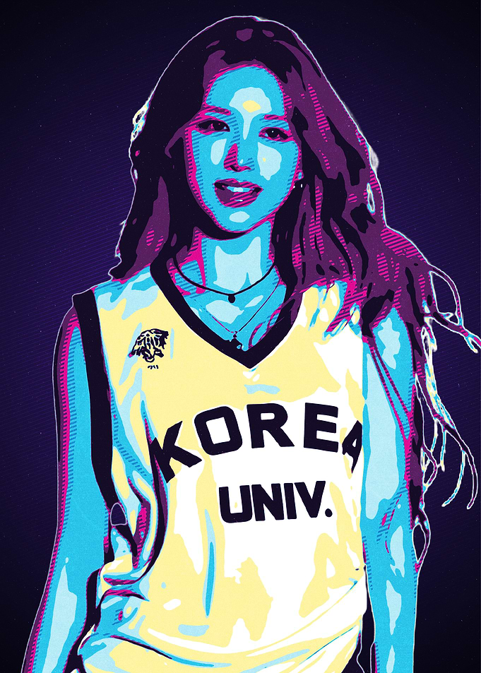 Pop Art Portrait of Woman in Jersey