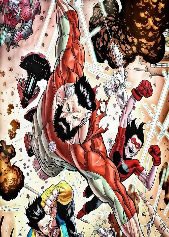 Invincible Comic Book Action Scene