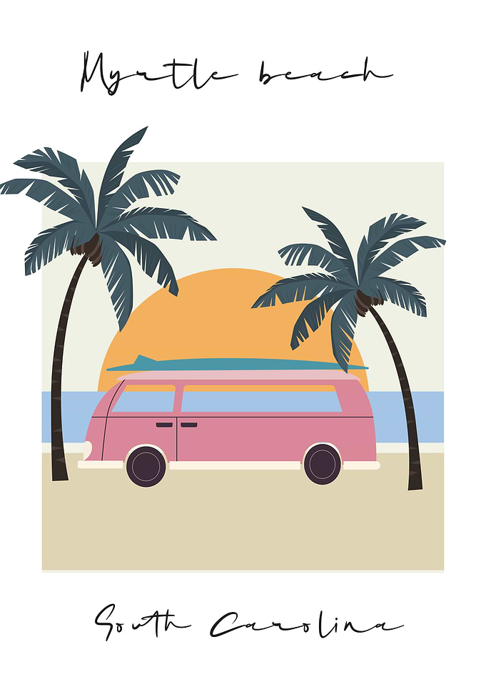 Myrtle Beach, South Carolina Illustration