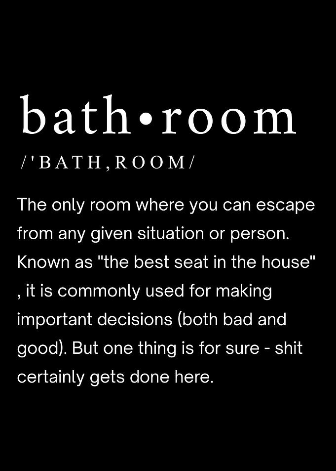 Bathroom Definition Text Art