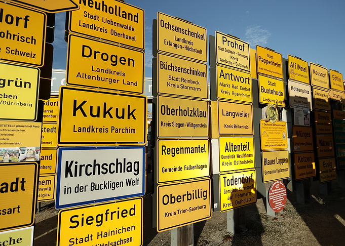 German Town Signs Collection