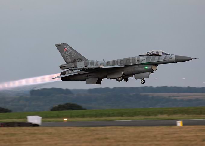 Polish F-16 Fighting Falcon Takeoff