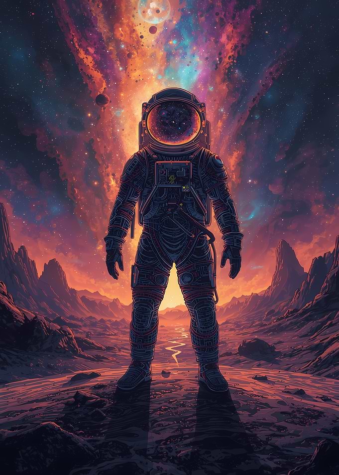 Astronaut on Alien Planet