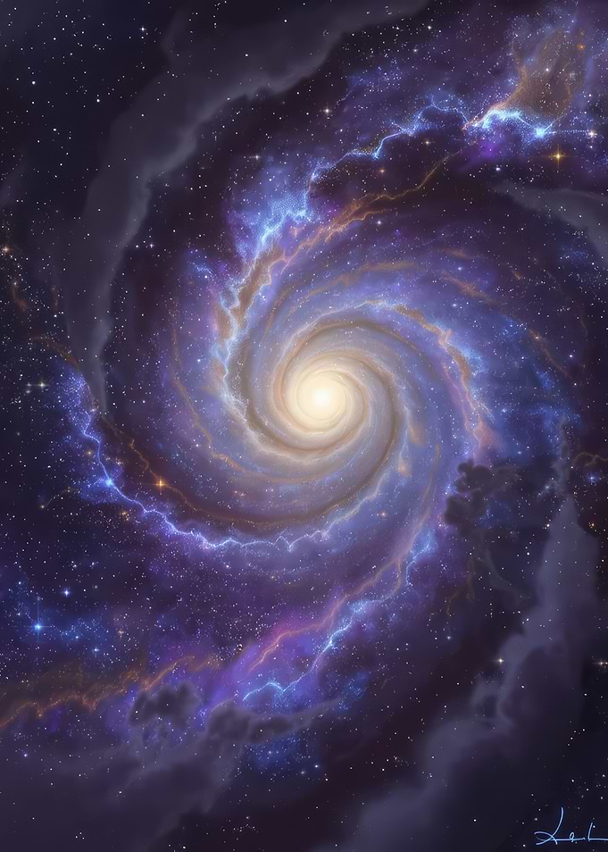 Swirling Galaxy Digital Art