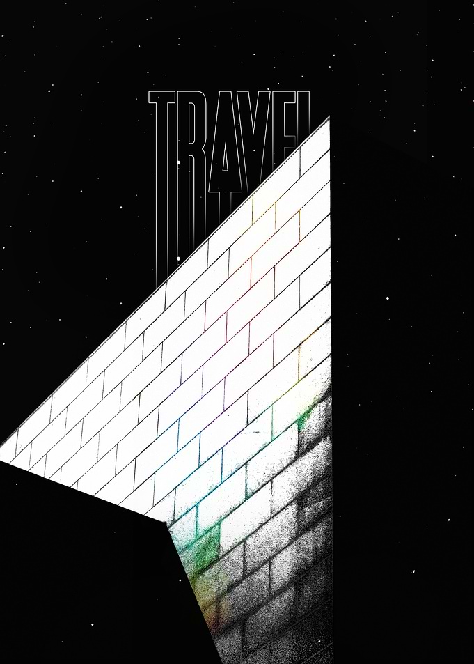 Abstract Travel Brick Wall in Space
