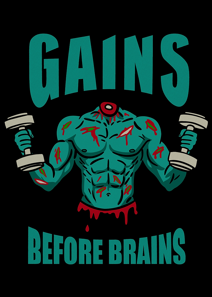 Gains Before Brains Zombie Gym