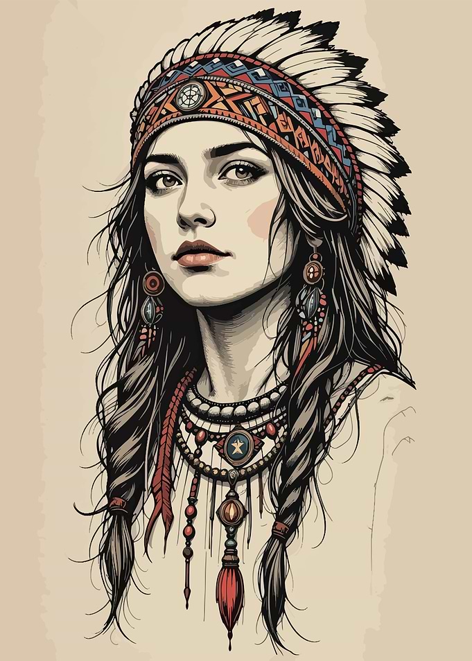 Native American Woman Portrait