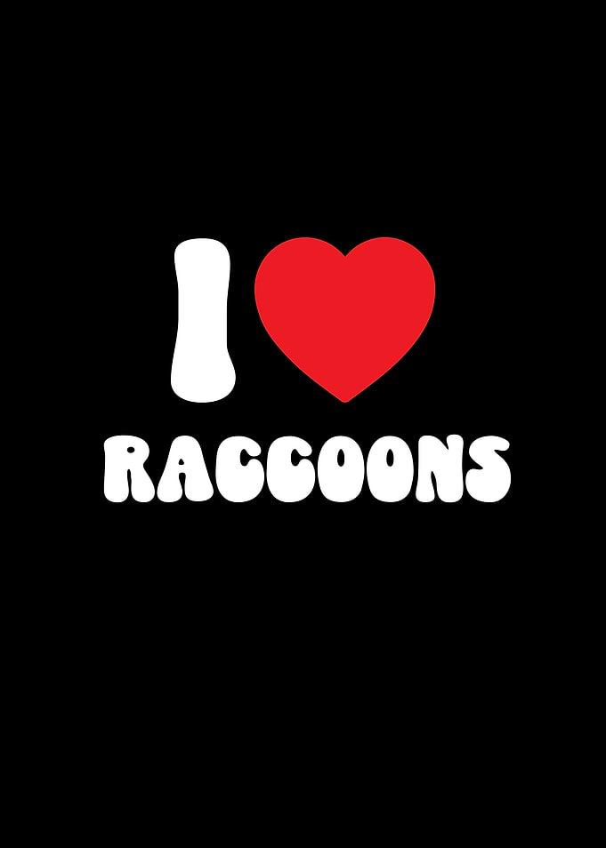 I Love Raccoons Graphic Design