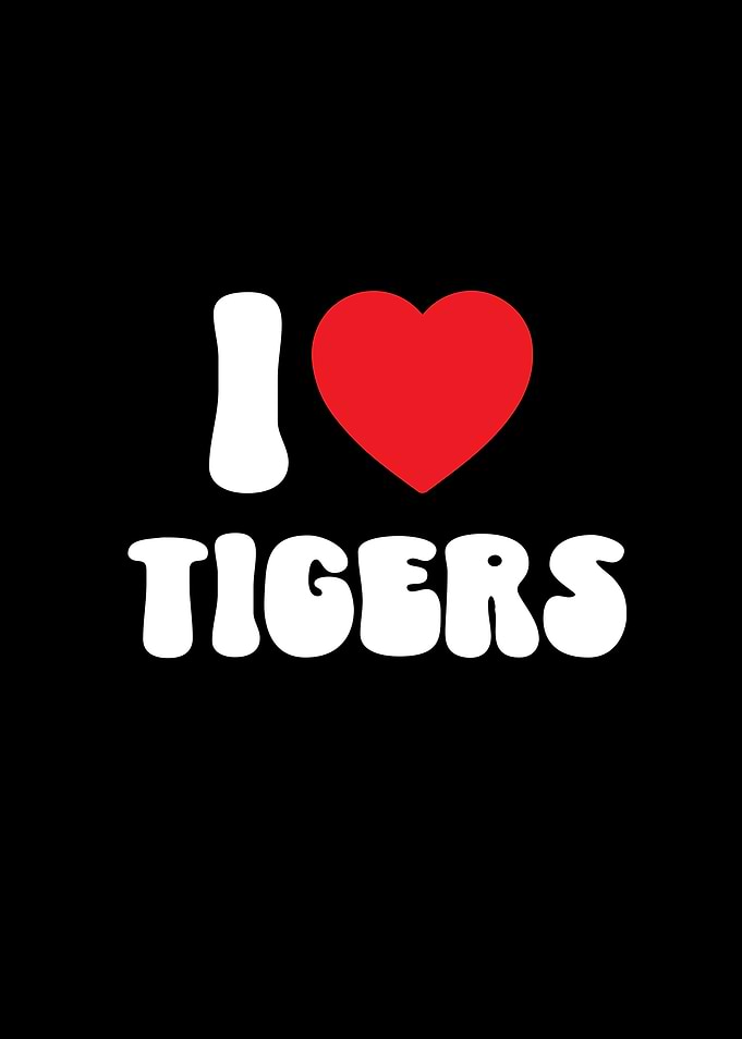I Love Tigers Graphic Design