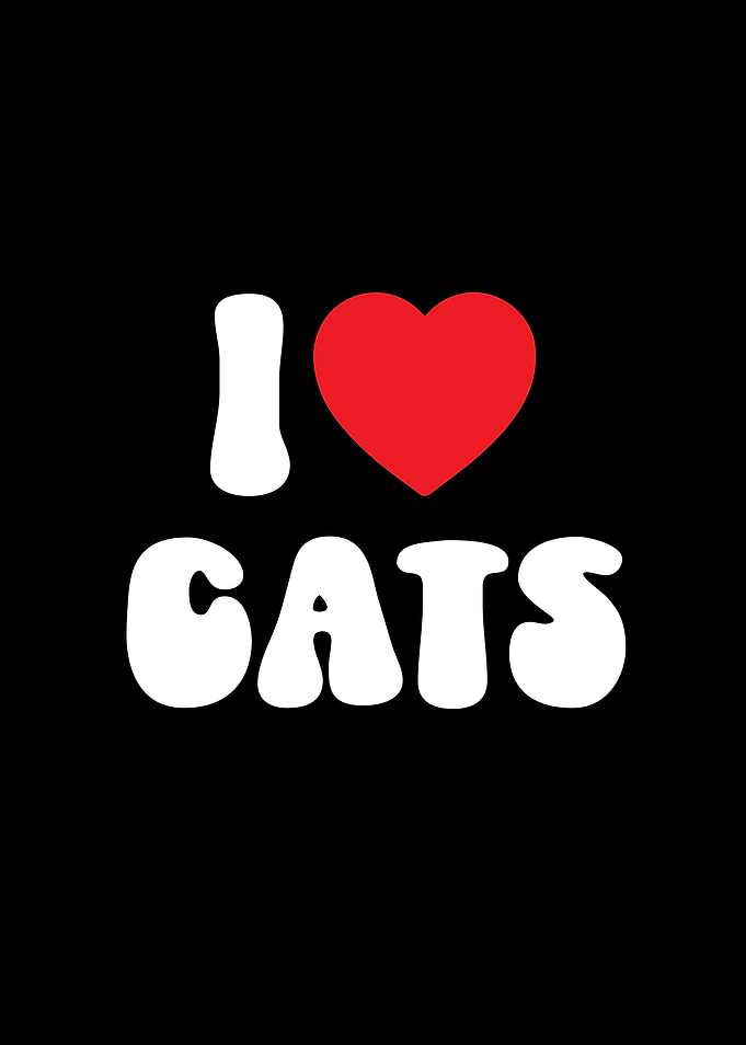 I Love Cats Graphic