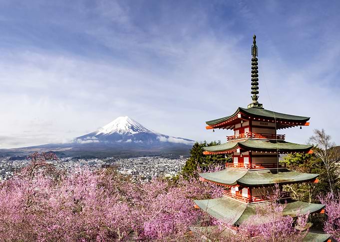 Mount Fuji and Chureito Pagoda