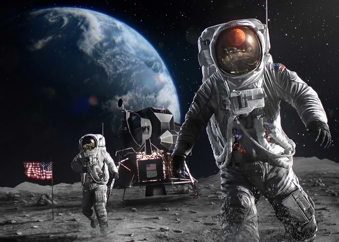 Astronauts on the Moon