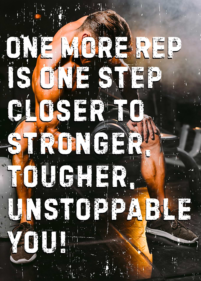 Motivational Gym Fitness Quote Poster