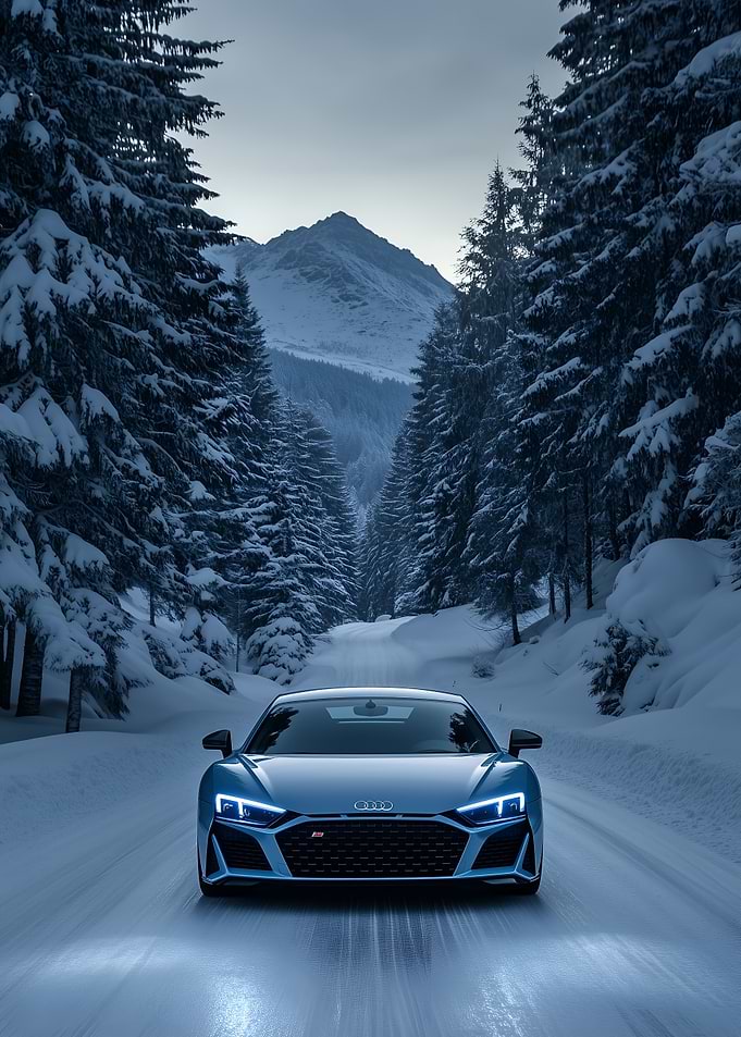 Audi R8 in Winter Wonderland