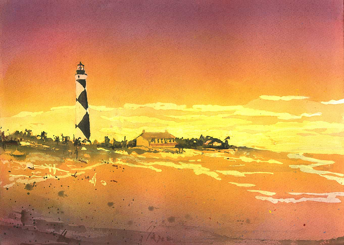 Cape Lookout Outer Banks NC sunset