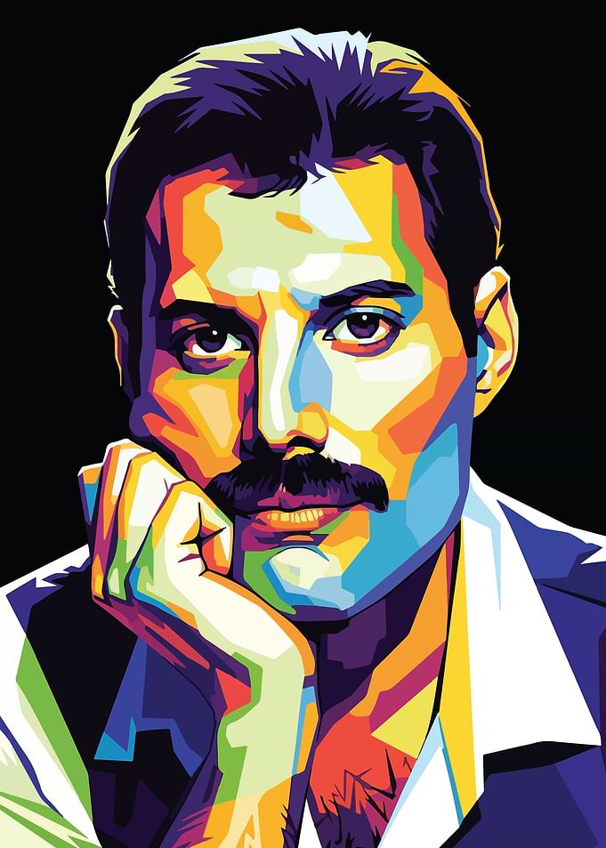 Freddie Mercury Pop Art Portrait