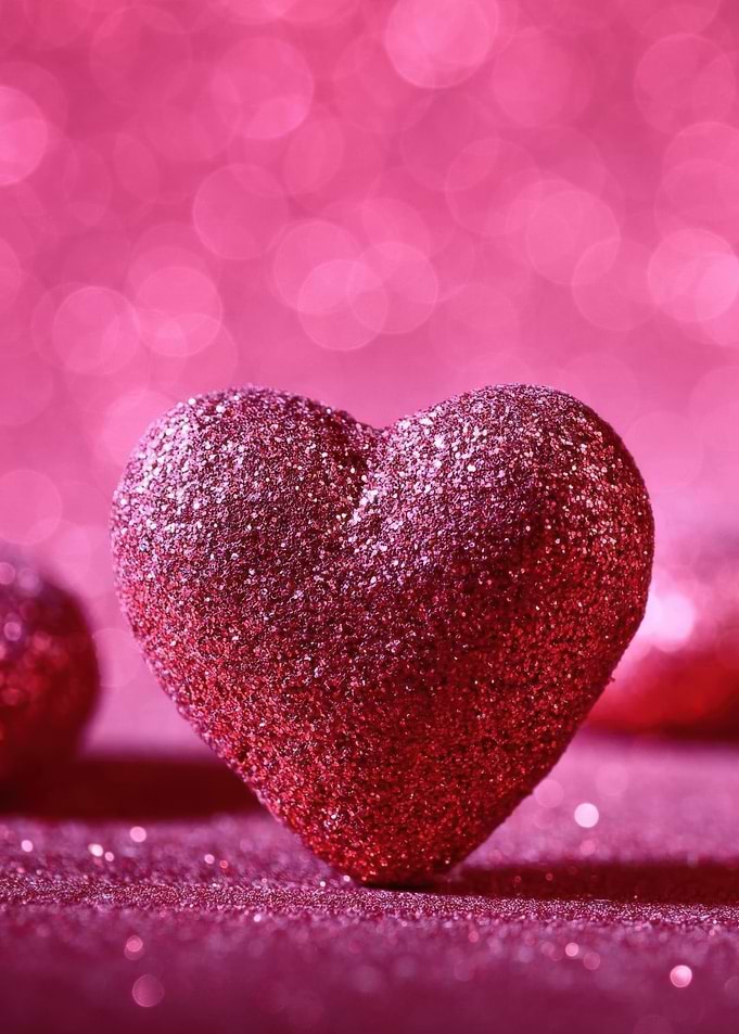 Sparkling Pink Heart Still Life