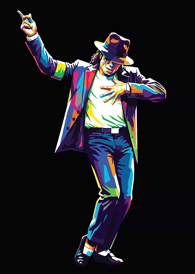 Michael Jackson Colorful Pop Art Portrait