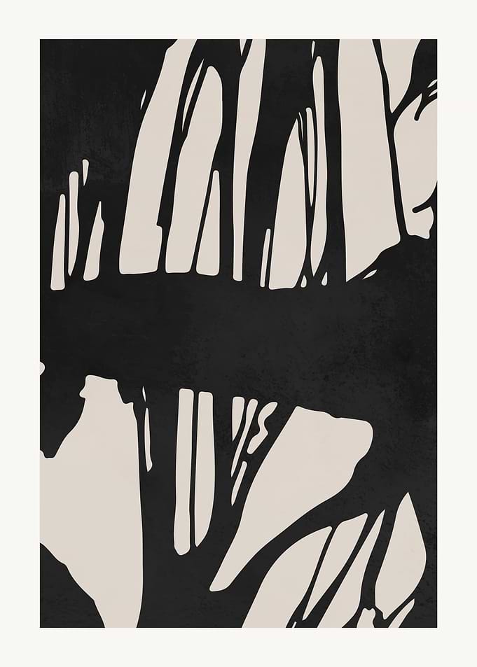 Abstract Black and Beige Art