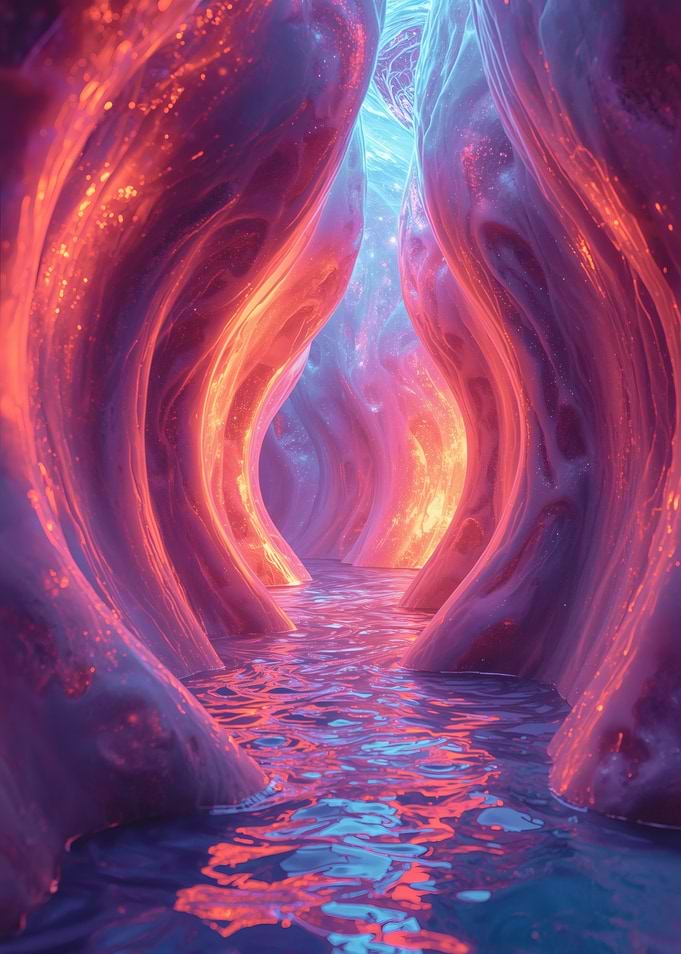 Abstract River Canyon