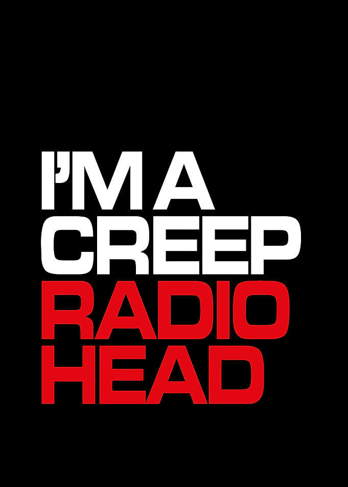 I'm a Creep Radiohead Text Art