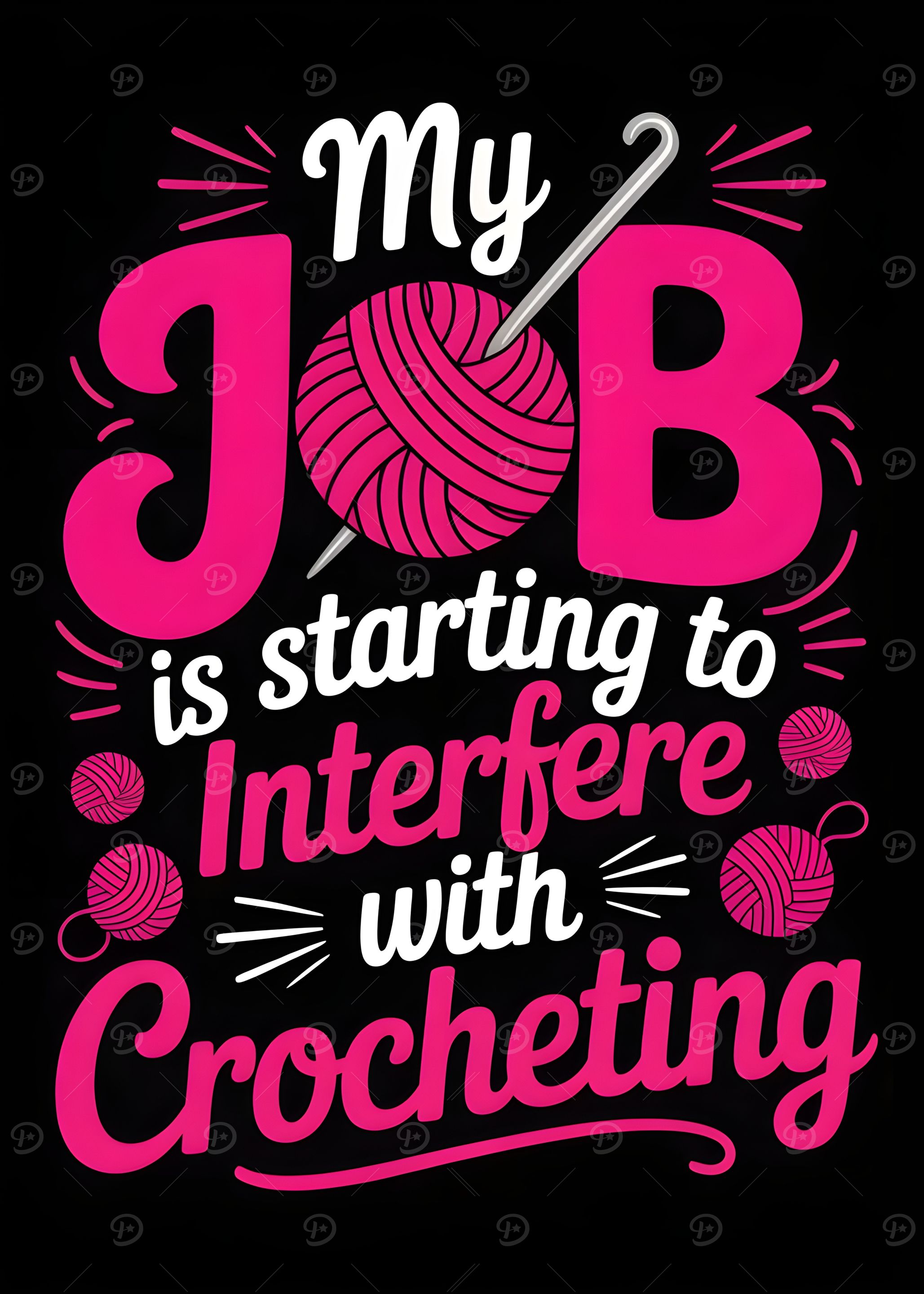 Funny Crochet Quote Design