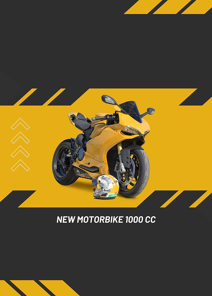 Yellow Motorbike 1000 CC