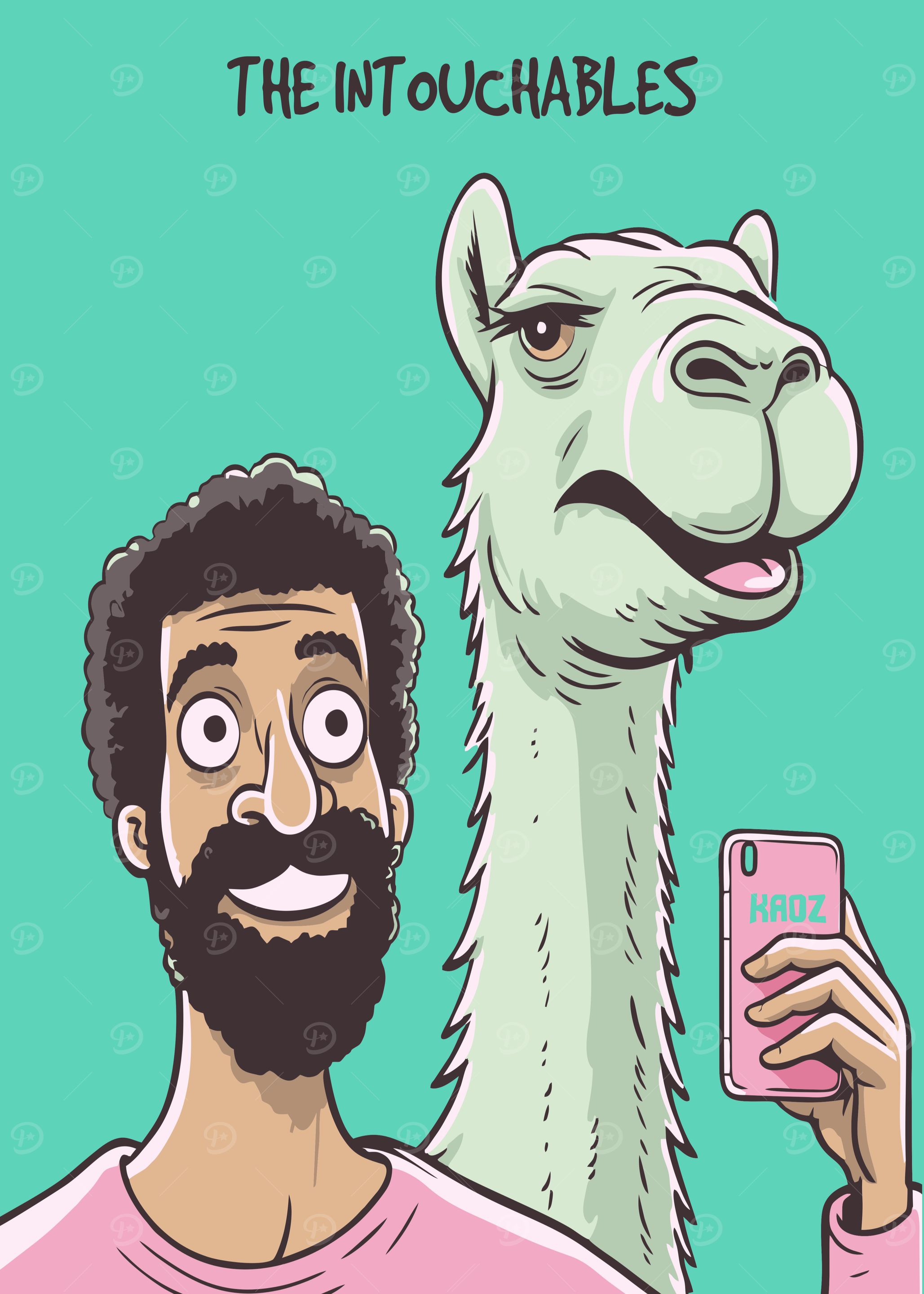 The Intouchable Duo: Man and Desert-Camel Selfie