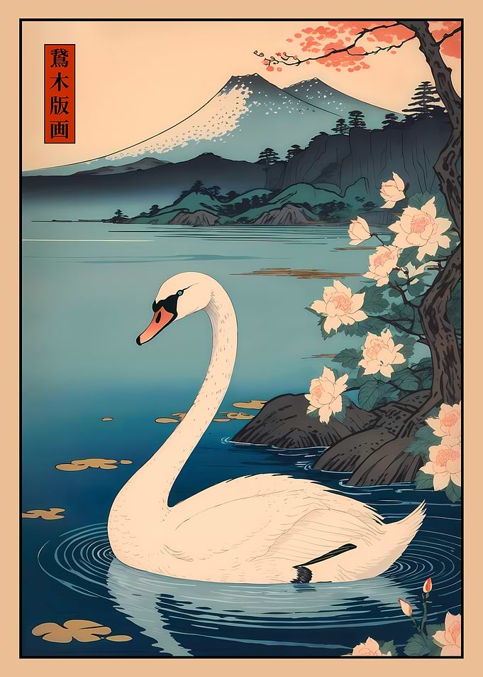 Swan Japanese Art