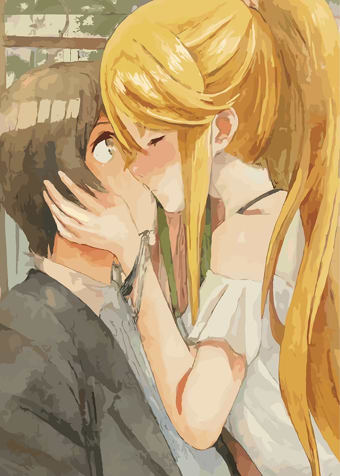 Anime Couple Kissing