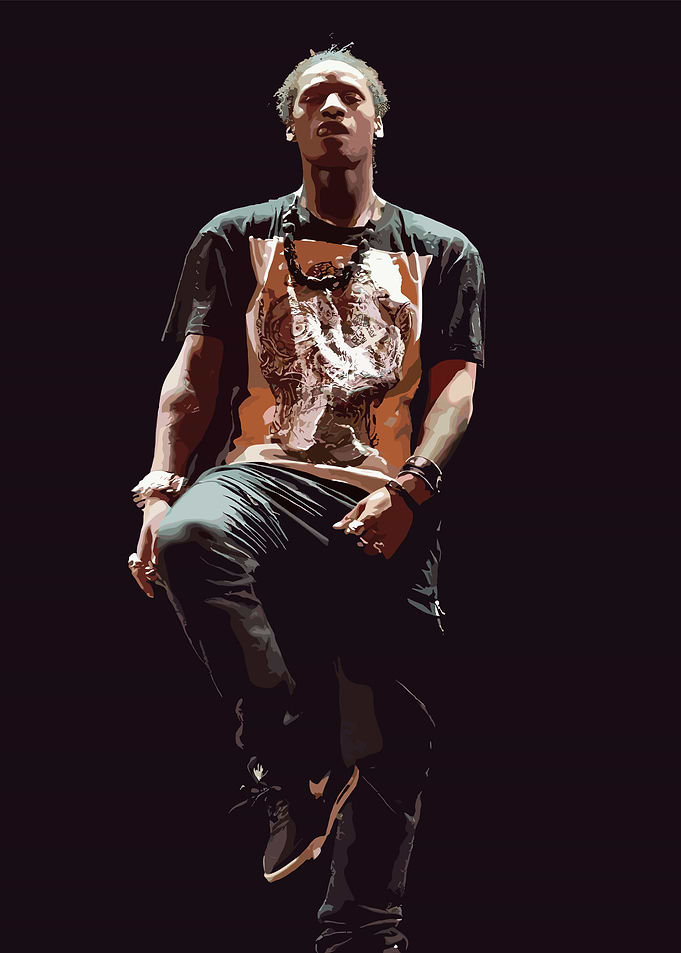 Man in T-shirt and Jeans