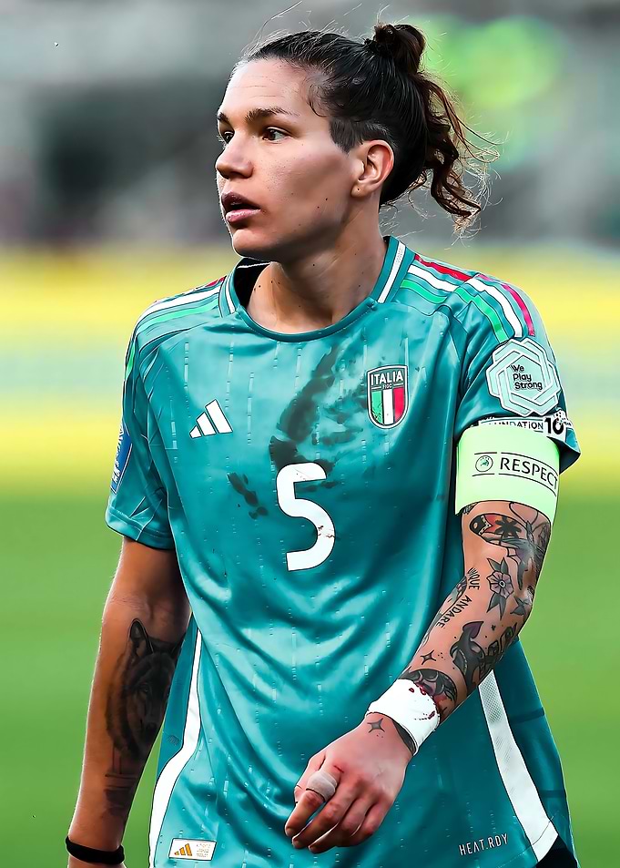 Italian Soccer Player with Tattoos