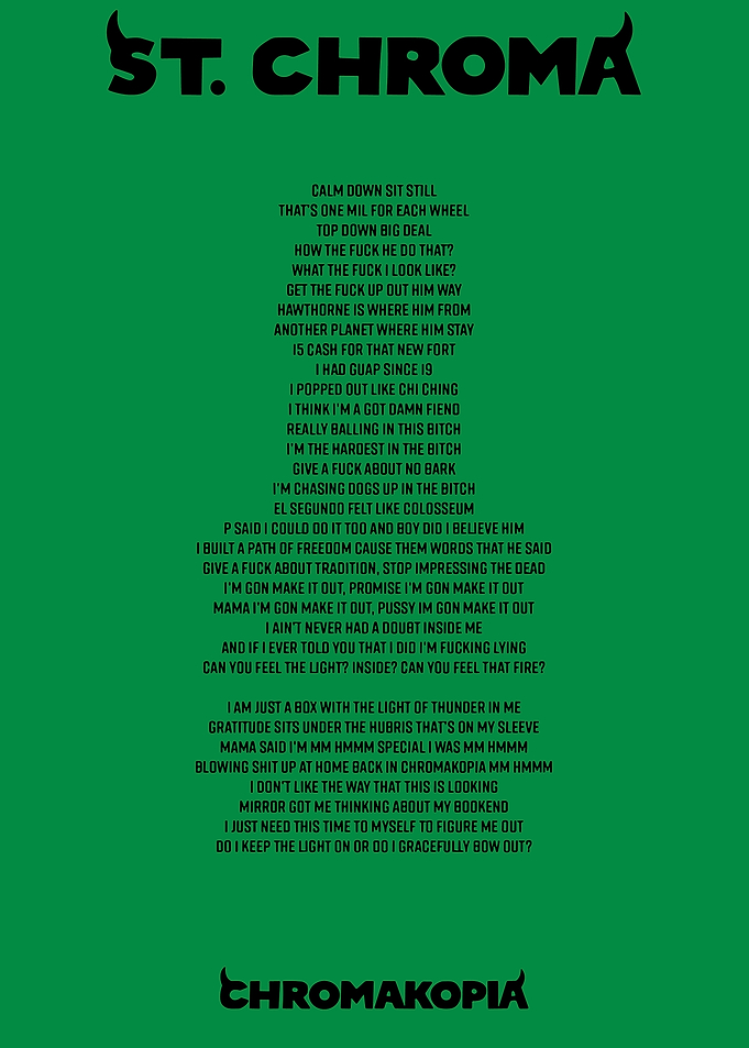 Tylor The Creator St. Chroma Lyrics on Green