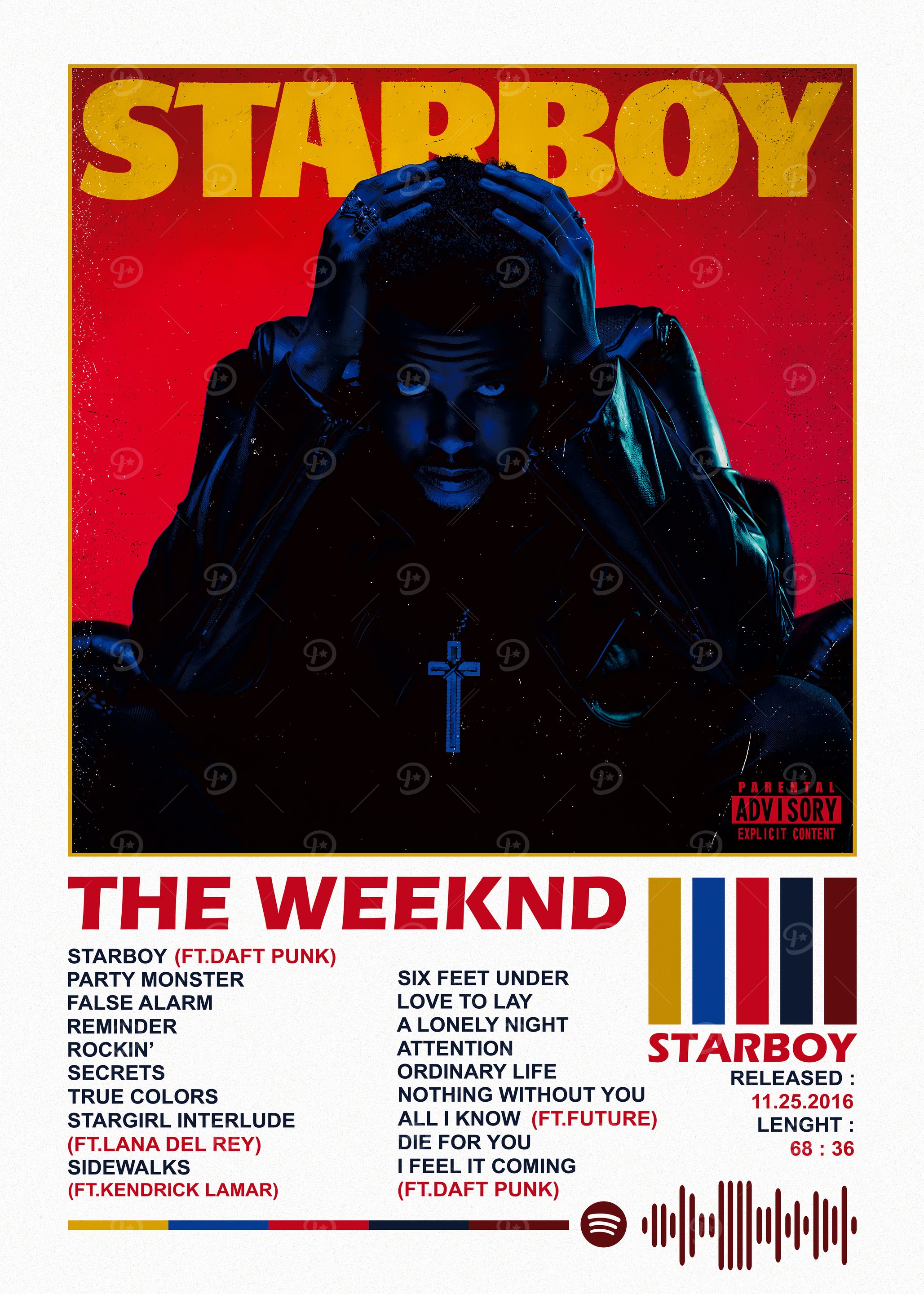 The Weeknd - Starboy Album Cover