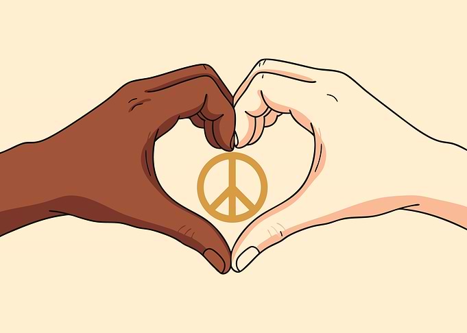 Peace and Unity Hand Heart