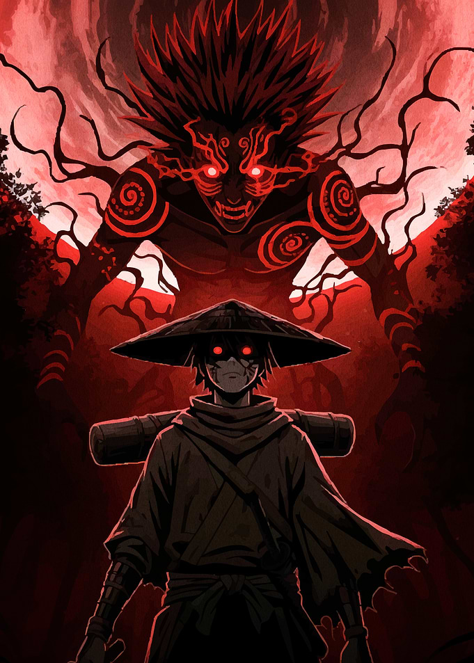 Anime Warrior Demon Red