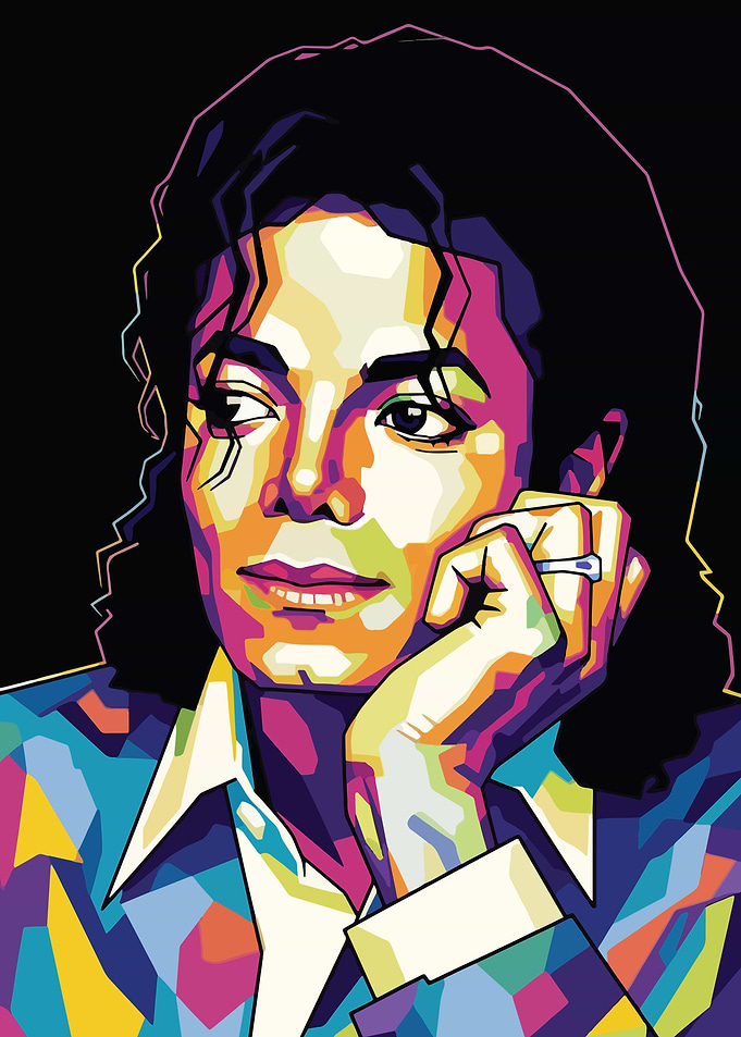 Michael Jackson Colorful Portrait Art
