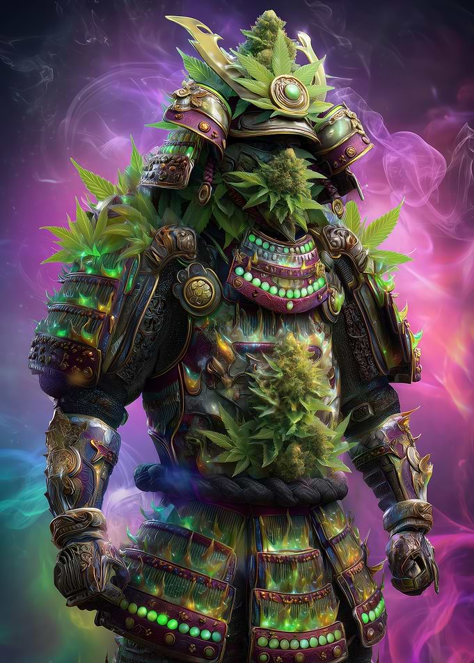 Cannabis Samurai Warrior