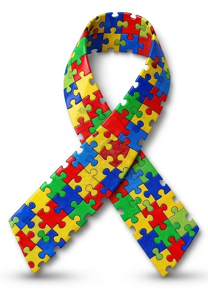 Autism Awareness Ribbon Puzzle Pieces