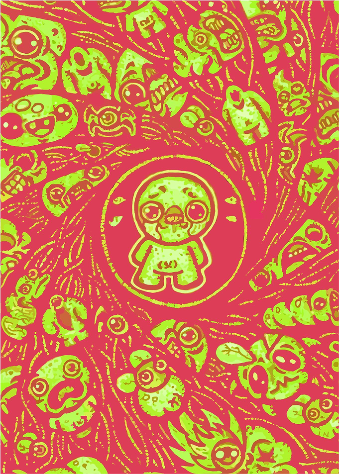 The Binding of Isaac Cartoon Illustration